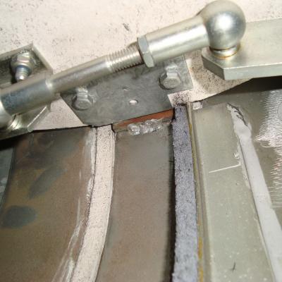 Anschlagdichtung Litaflex in Brandschutzklappe Nahaufnahme, Carbotech